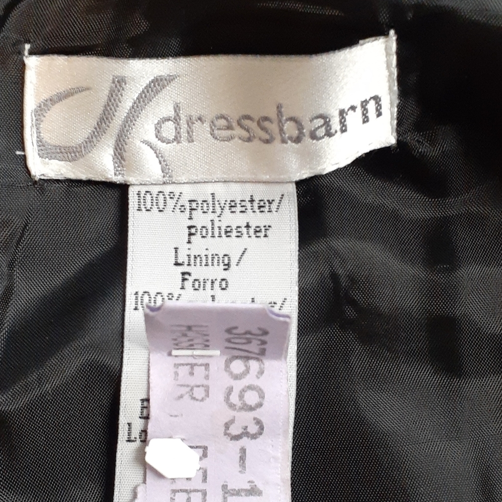Dress barn V-neck embroidered black dress - Picture 6 of 6